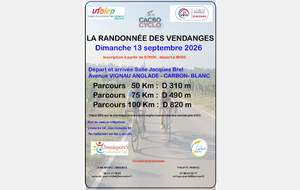 RANDONNEE DES VENDANGES CARBON BLANC