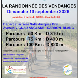 RANDONNEE DES VENDANGES CARBON BLANC
